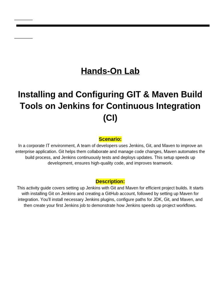 Installing and Configuring GIT & Maven Build Tools on Jenkins for ...