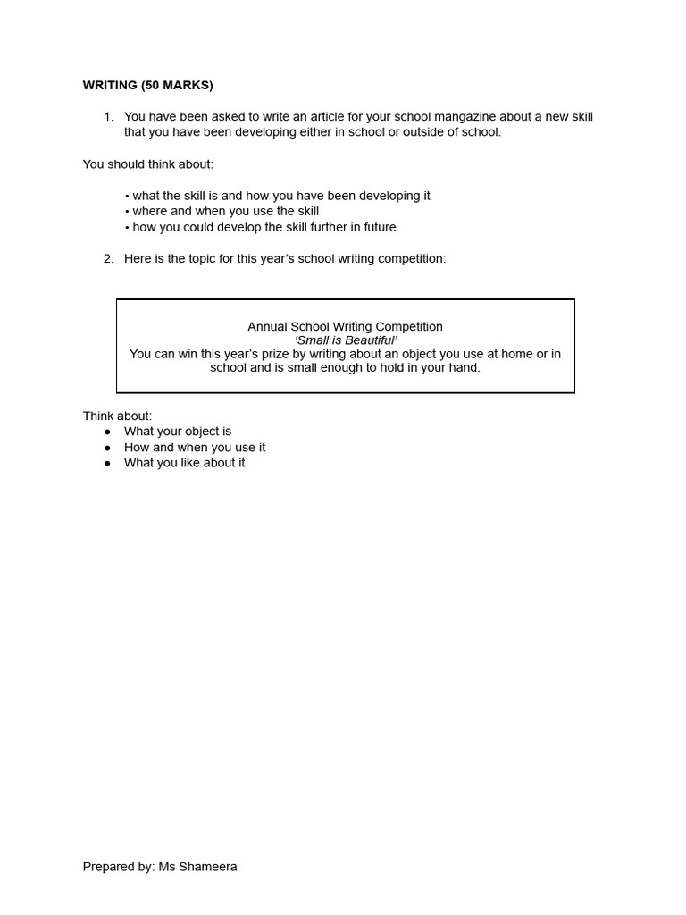 Sec 2h1 Holiday Homework | PDF