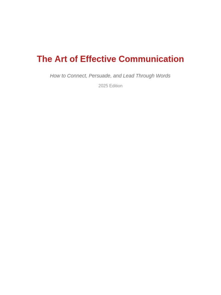 04 Art of Effective Communication | PDF | Communication | Storytelling
