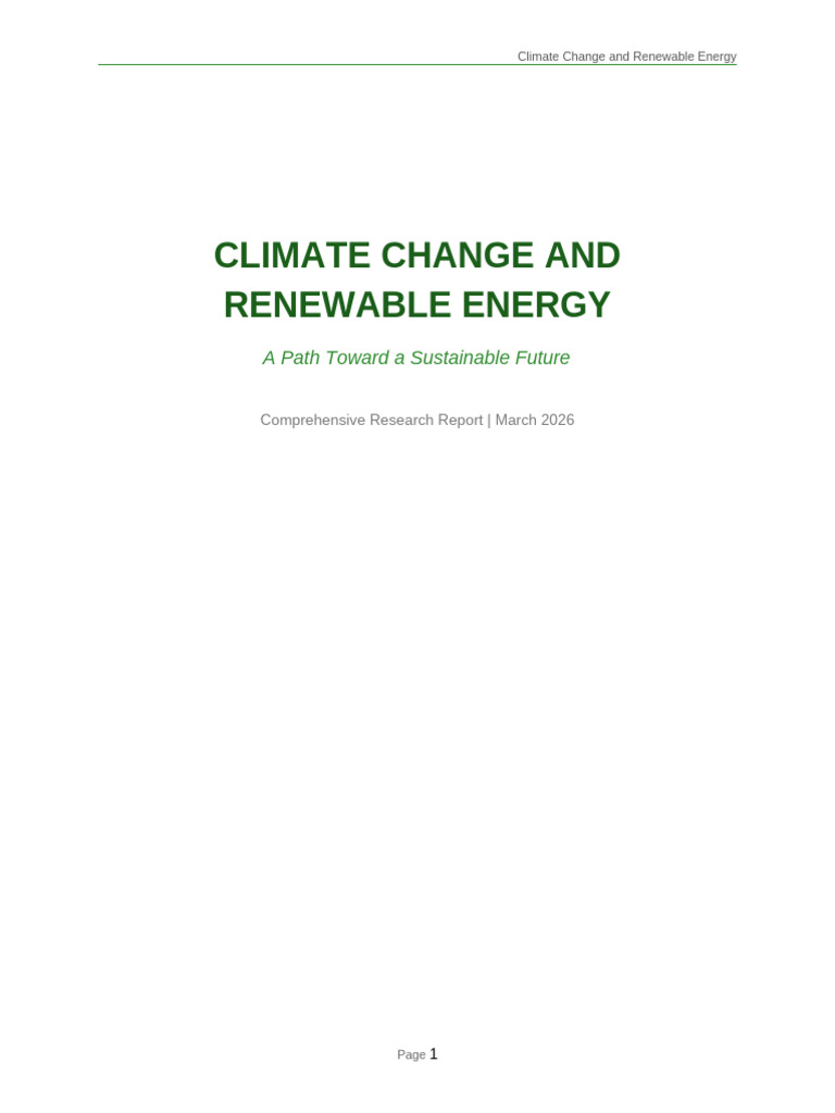Project2 Climate Change Renewable Energy | PDF | Climate Change | Wind ...