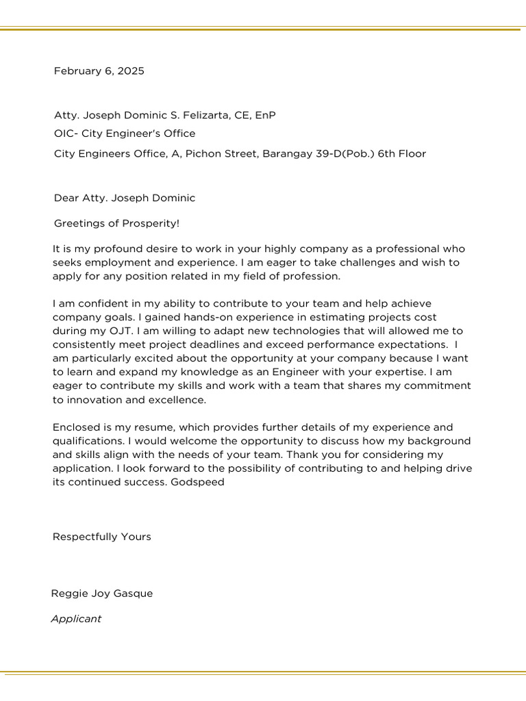 My Application (Gasque) | PDF