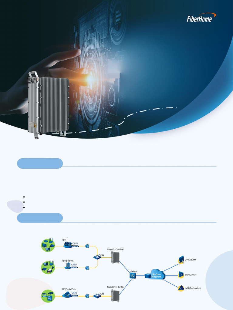 AN6001C-GF16 Optical Line Terminal Equipment Datasheet | PDF | Fiber To ...