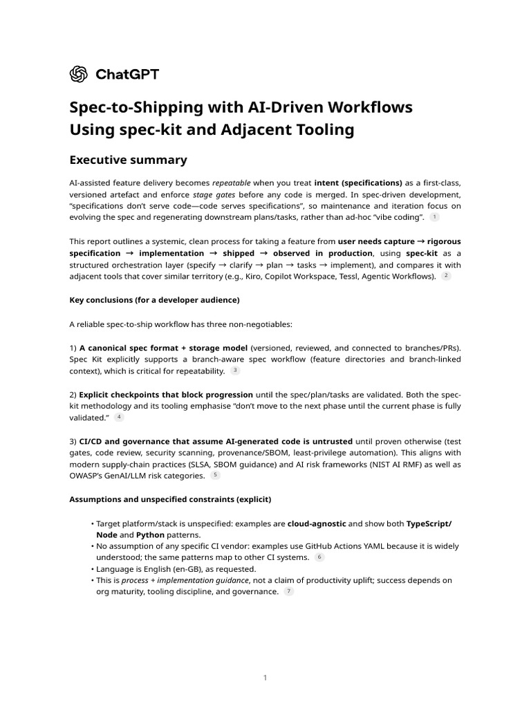 Spec-To-Shipping With AI-Driven Workflows Using Spec-Kit and Adjacent ...