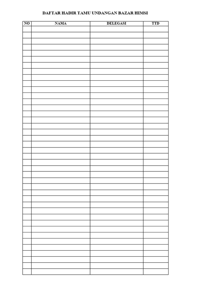 Daftar Hadir | PDF