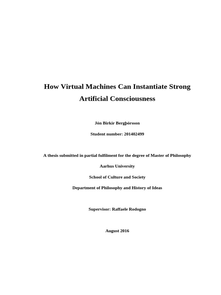 How Virtual Machines Can Instantiate STR | PDF | Qualia | Consciousness