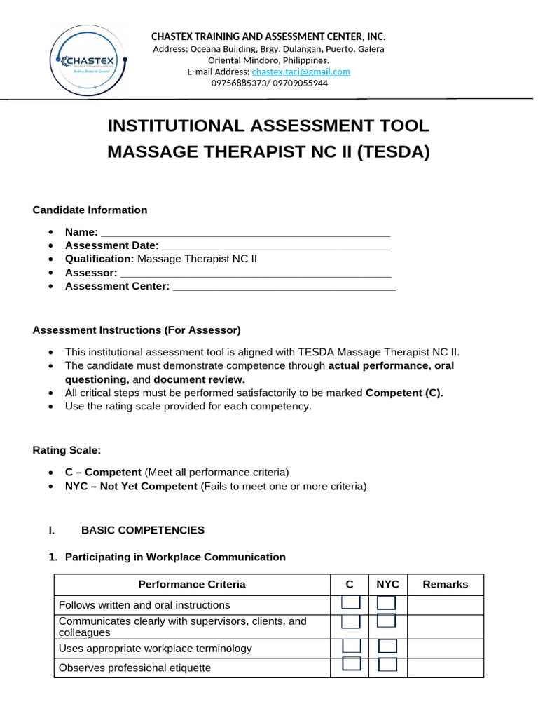 Institutional Assessment Tool | PDF | Personal Protective Equipment ...