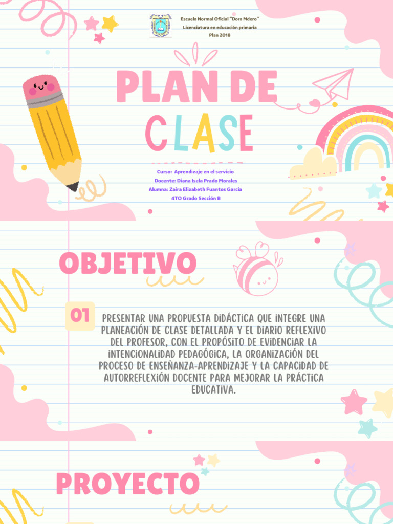 Presentación Proyecto Plan de Clase y Diario Del Profesor | PDF ...