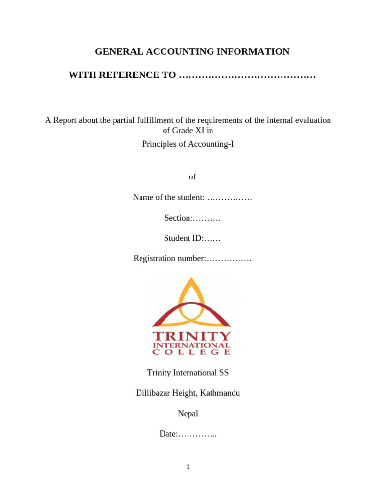 Sample Project Work Accountancy 11 | PDF | Expense | Equity (Finance)