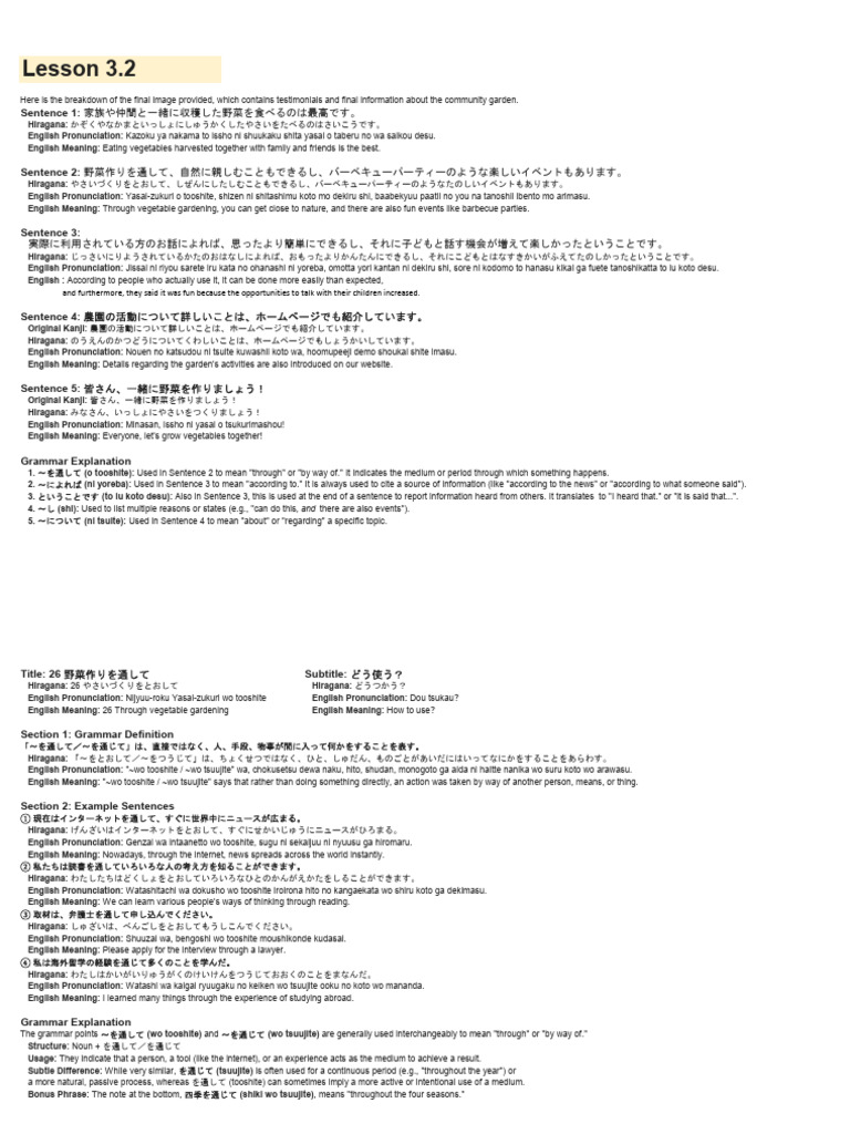 Chapter 3.2 - TRY! Japanese Language Proficiency Test N3 Improving ...