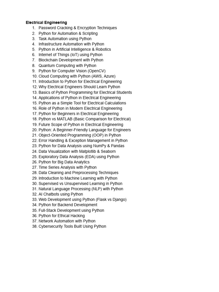 Electrical Engineering PPS Seminar | PDF