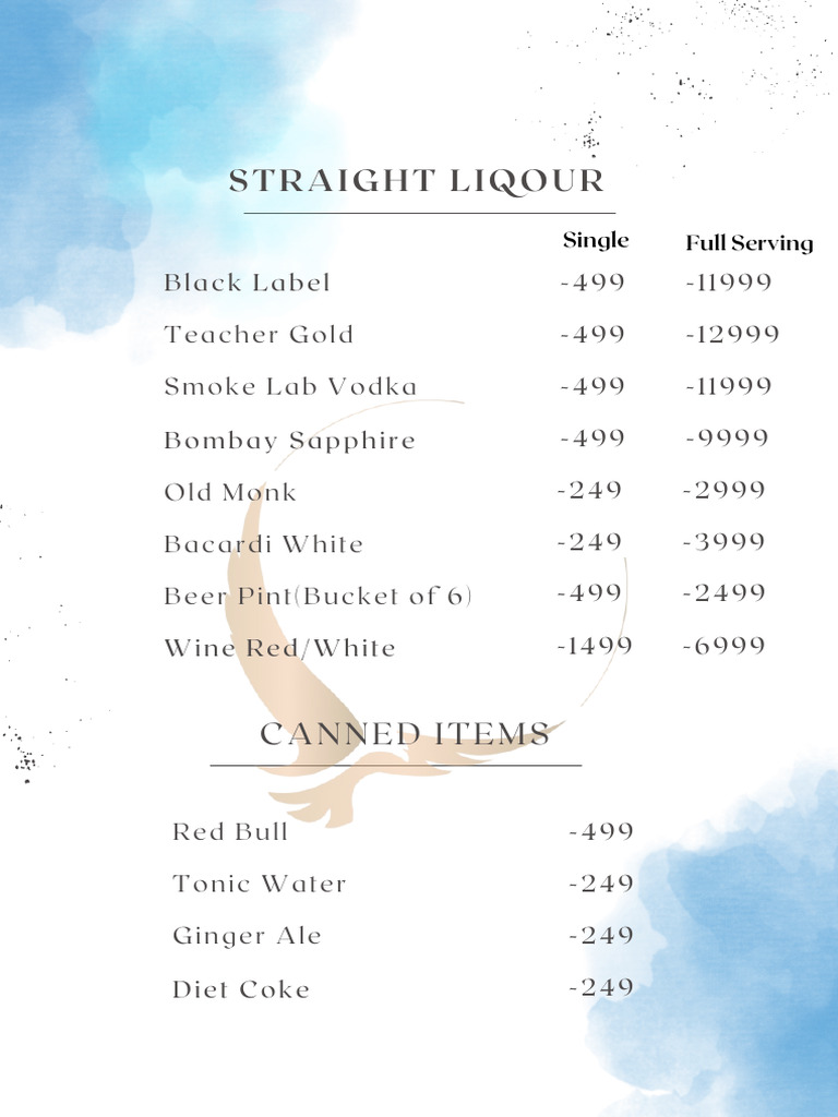 Bar Menu | PDF