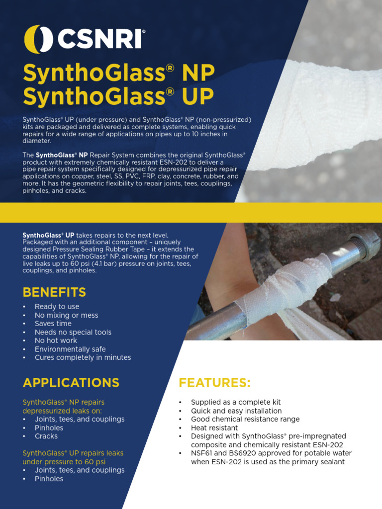 Csnri Ps Synthoglass Npup | PDF | Pipe (Fluid Conveyance) | Materials