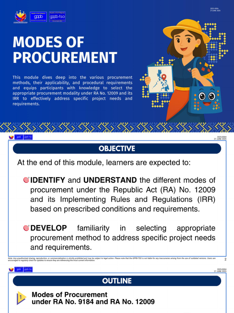 Module 4 v2 - Modes of Procurement | PDF