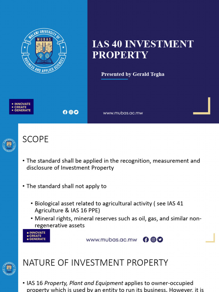 IAS 40 Investment Property | PDF | Fair Value | International Financial ...