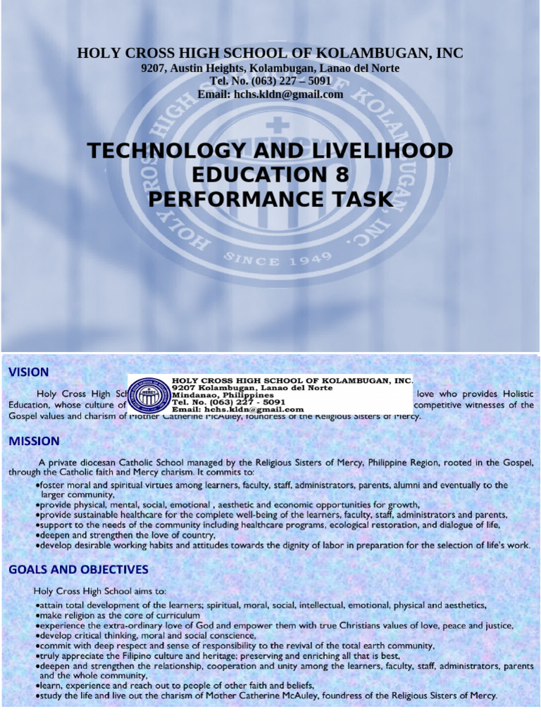 TLE 8 2nd Quarter Performance Task | PDF