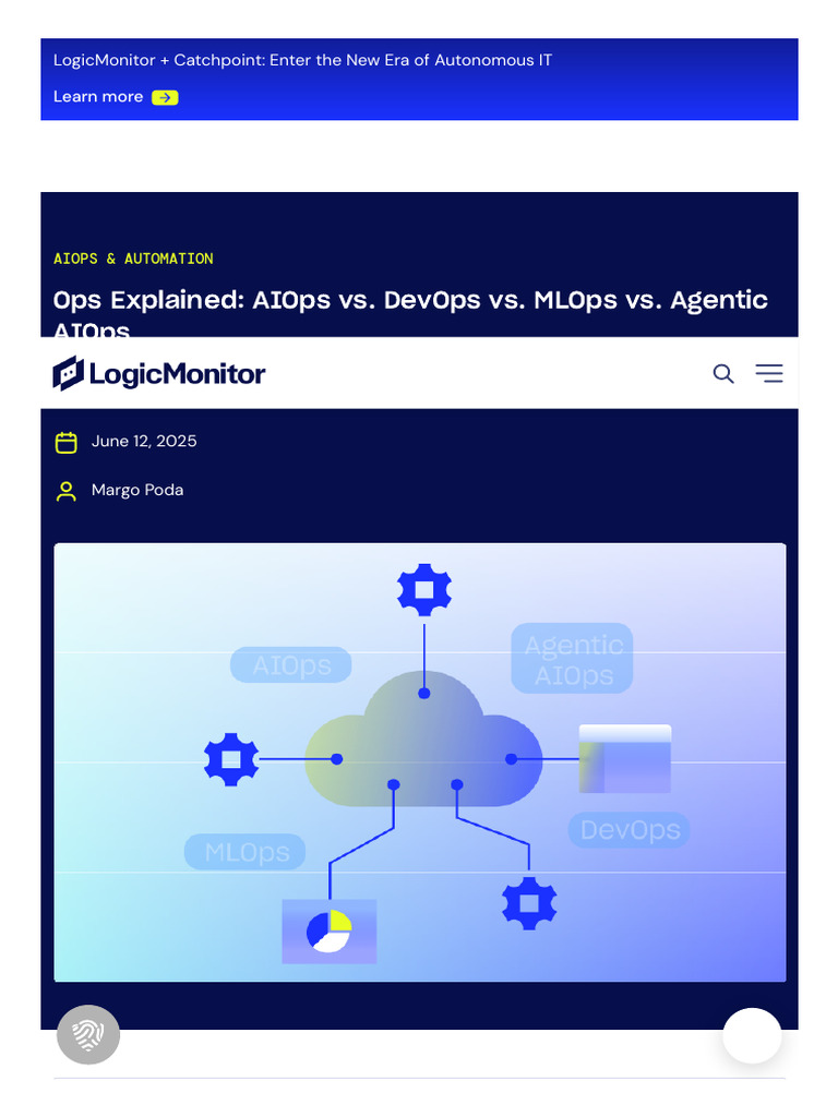 52.ops Explained - AIOps vs. DevOps vs. MLOps vs. Agentic AIOps ...