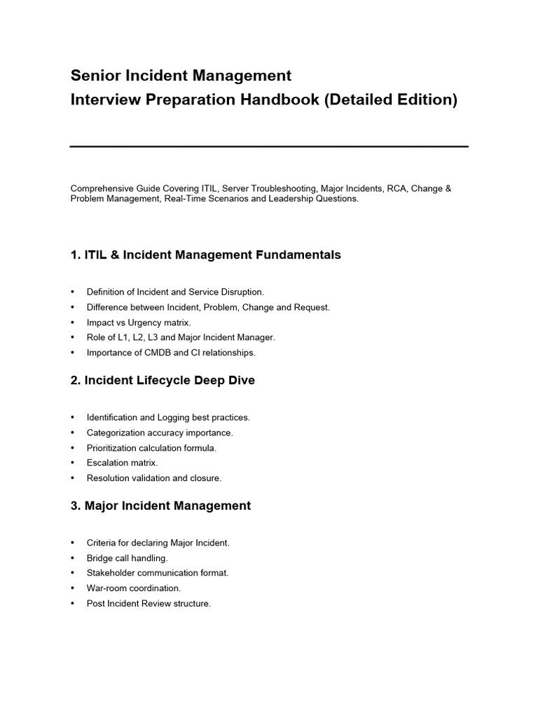 Incident Management Interview | PDF | Load Balancing (Computing ...