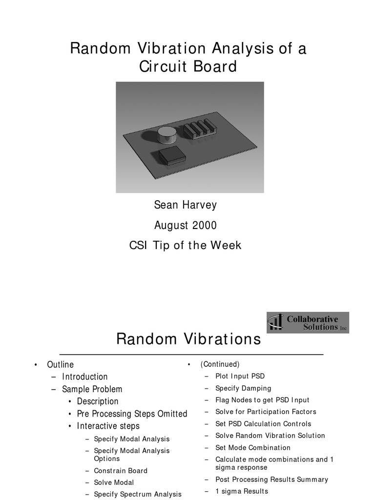 Circuit Board Random Vibration Analysis | PDF | Technology & Engineering
