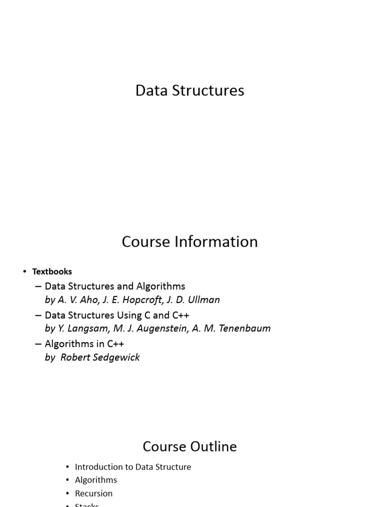 Unit-1 Data Structures and Algorithm | PDF