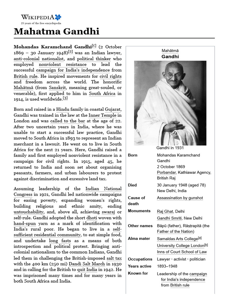 mahatamag_gandhi | PDF | Mahatma Gandhi | Indian Independence Movement