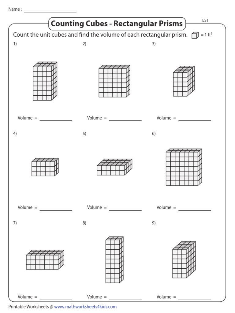 Rectangular Prisms Easy 1 | PDF