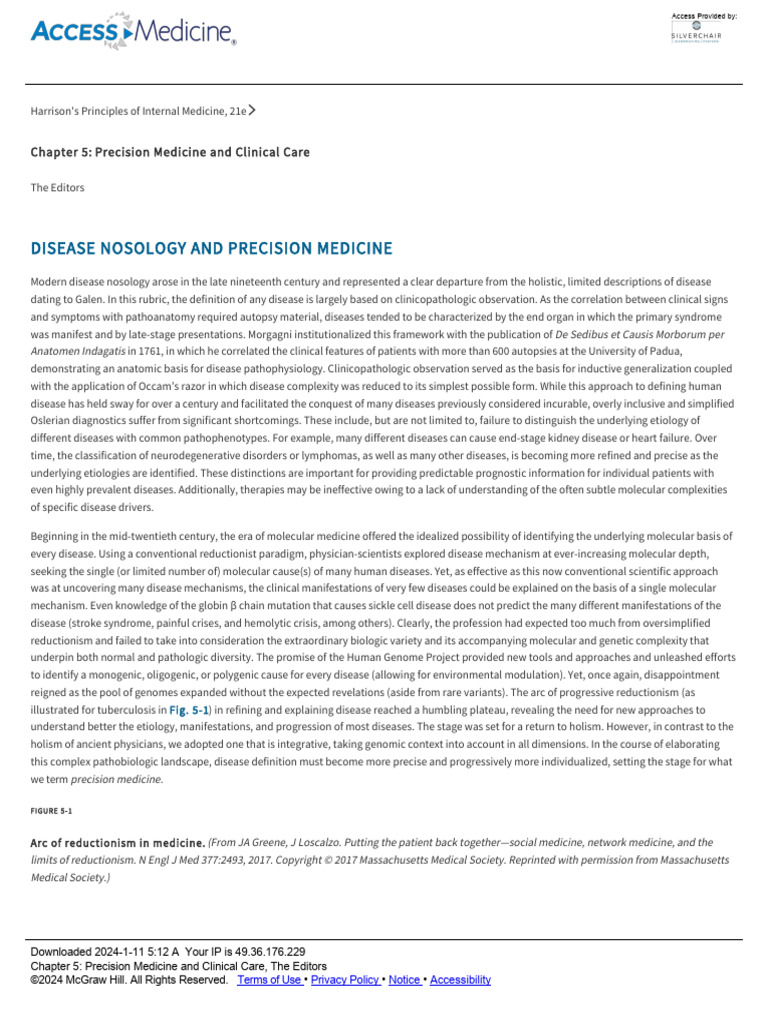 Chapter 5 - Precision Medicine and Clinical Care | PDF | Personalized ...