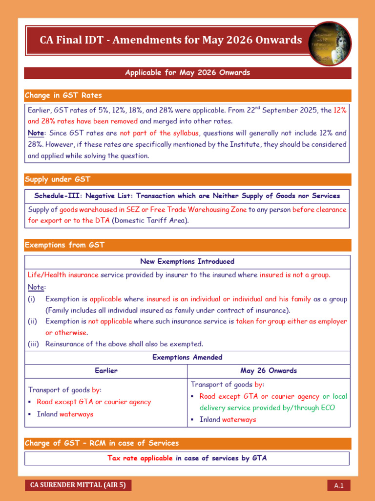 CA Final Amendments For May 26 | PDF | Taxes | Payments
