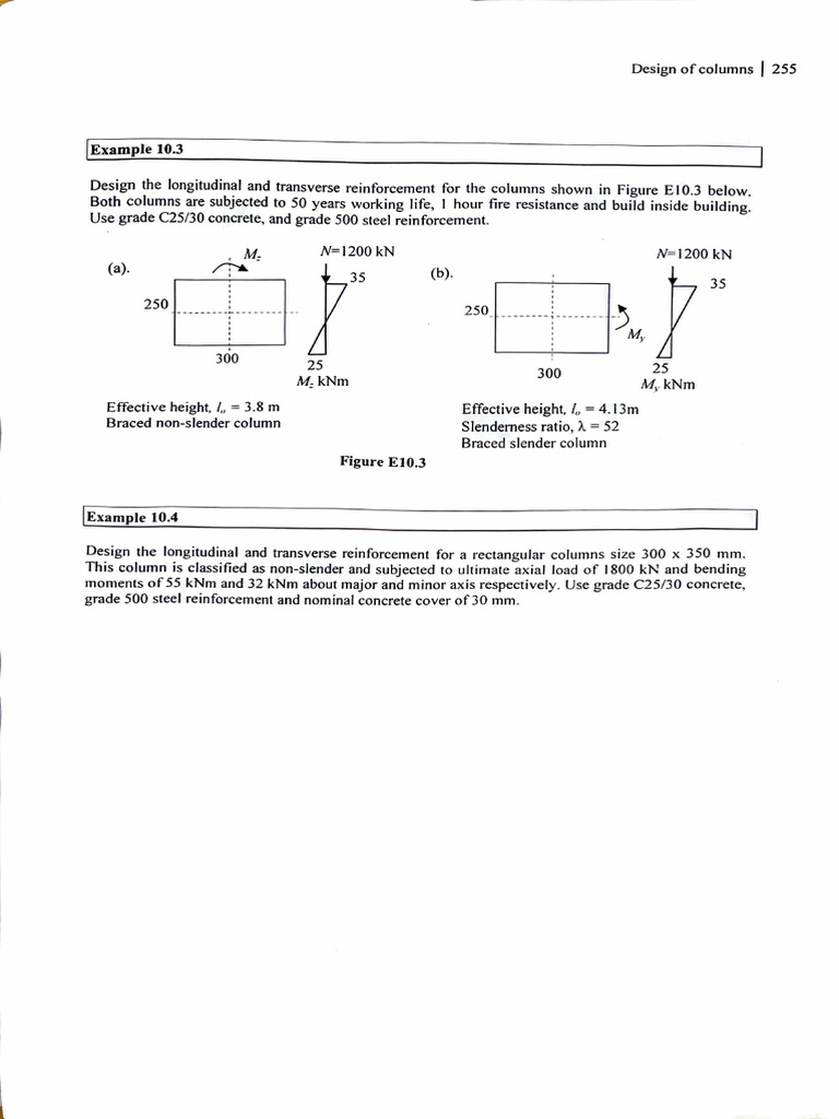 Revision Design of Column - Example 3a) | PDF | Column | Civil Engineering
