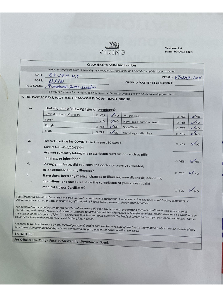 Next of Kin Form | PDF