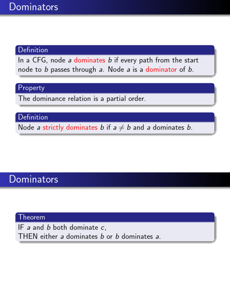 Dominance Relation - Uint 1 | PDF