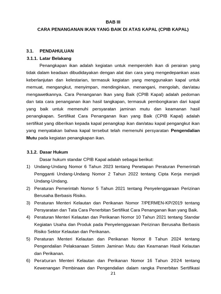 3 Standar CPIB Kapal | PDF