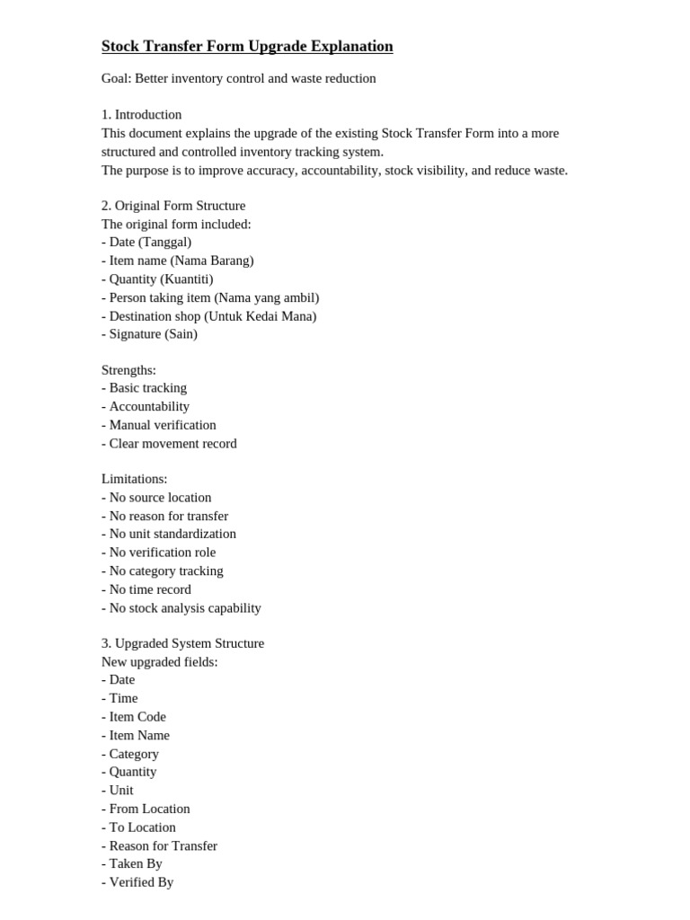 Stock Transfer Tracking | PDF