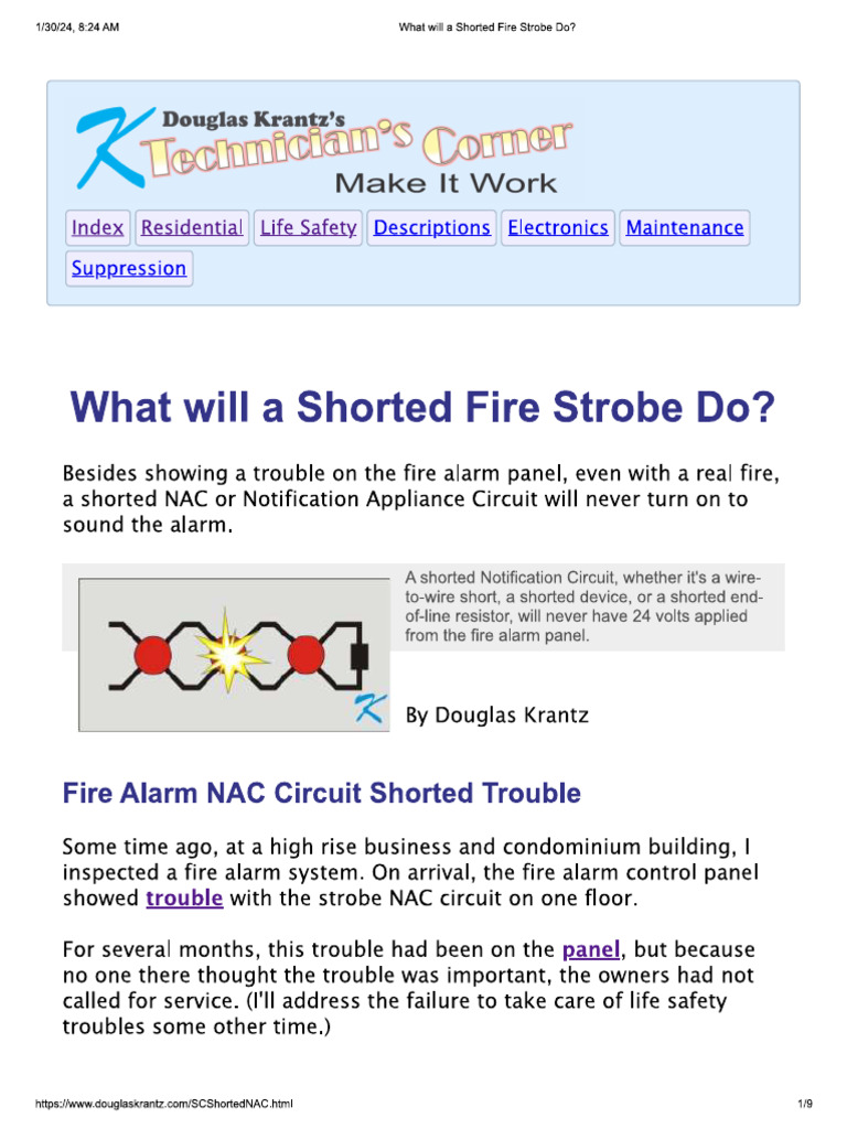 What Will a Shorted Fire Strobe Do | PDF