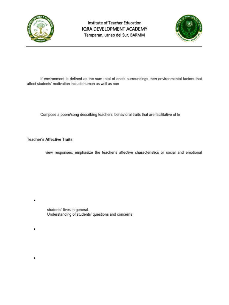 Module 10 Human Environmental Factors Affecting Motivation | PDF ...
