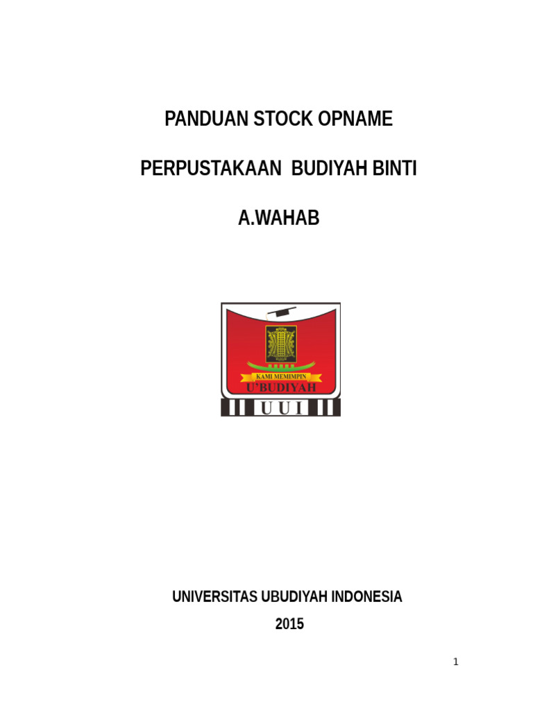Contoh Laporan Stock Opname | PDF