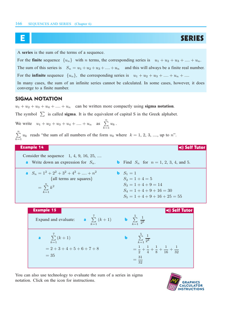 U4Tema4SeriesynotacionsumaINGLES | PDF | Summation | Sequence
