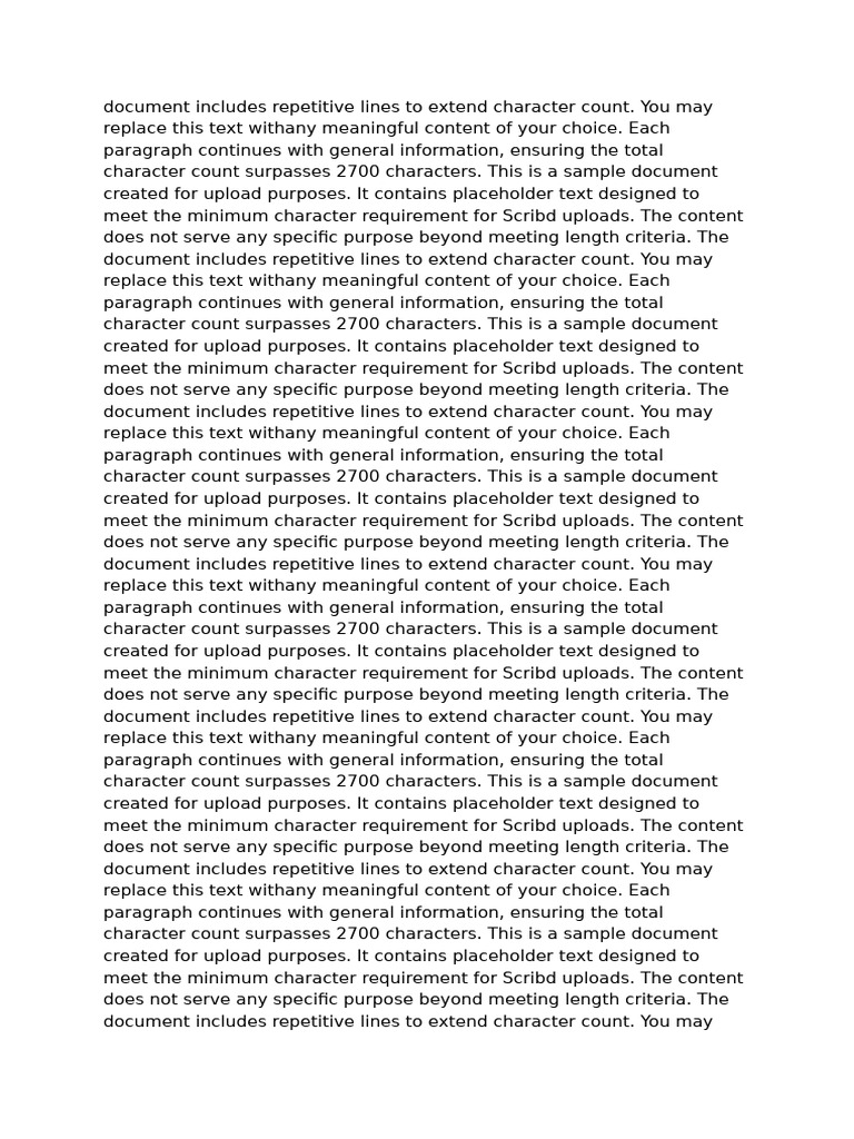 This A Sample Document Created For Upload Purposes 2 | PDF | Scribd ...