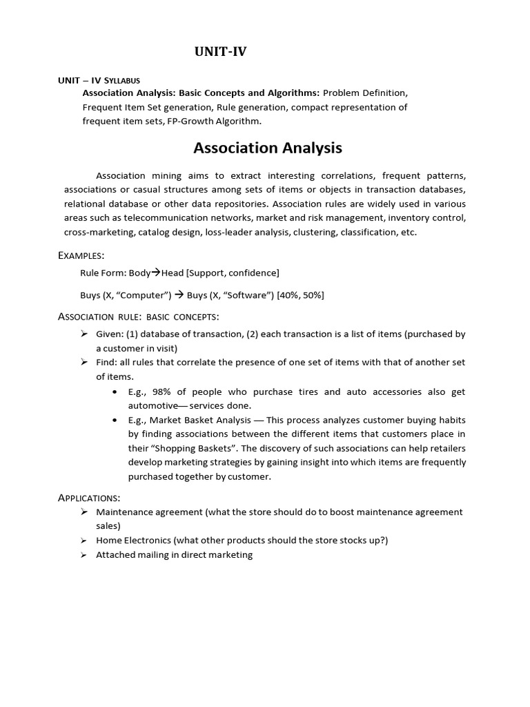 DWDM-UNIT-4 R20 | PDF | Applied Mathematics | Cognitive Science