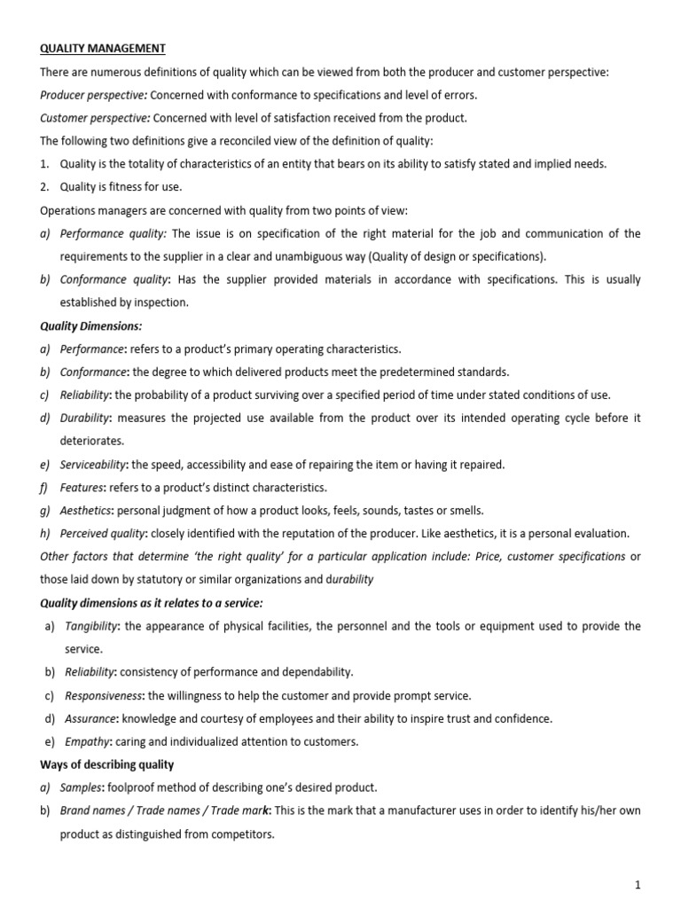 operation management | PDF | Standardization | Specification (Technical ...