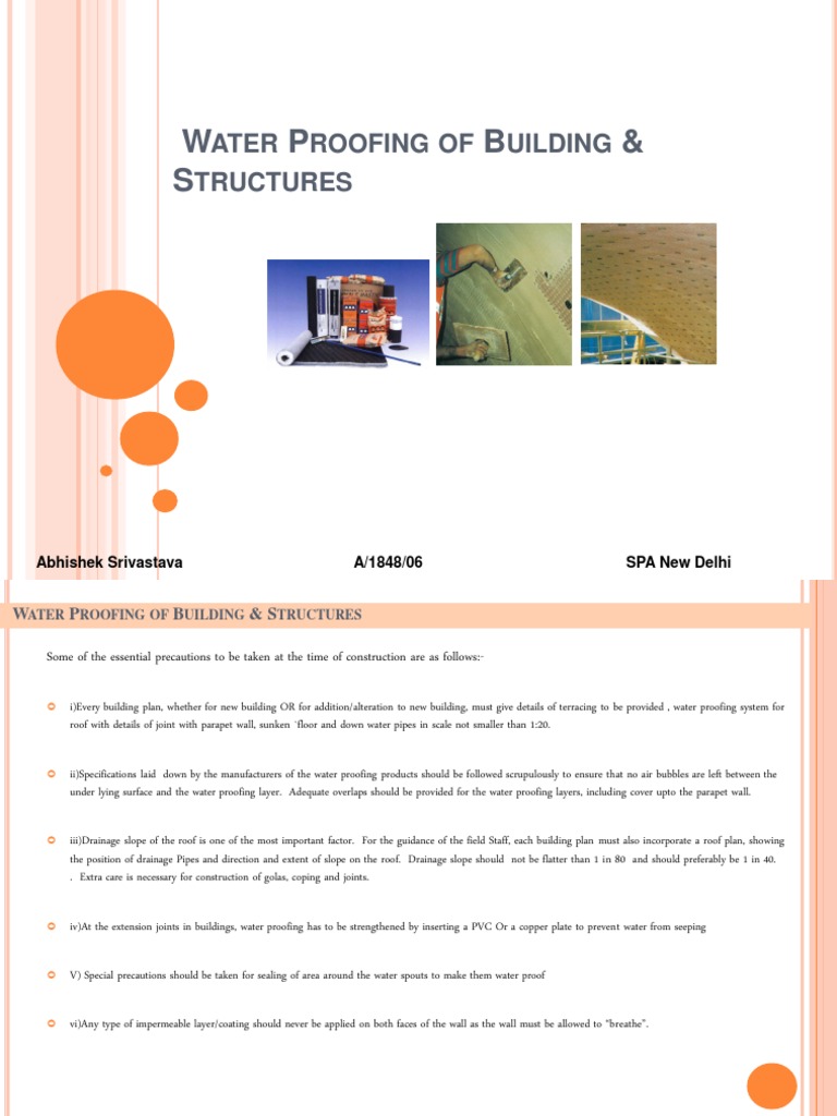 Water Proofing of Building & Structures | PDF | Mud | Asphalt