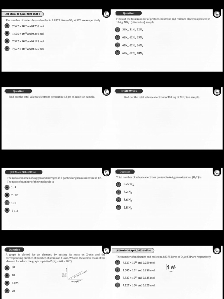 Mole Concept Questions | PDF