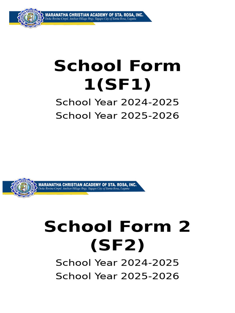 #Label School Forms 1 | PDF
