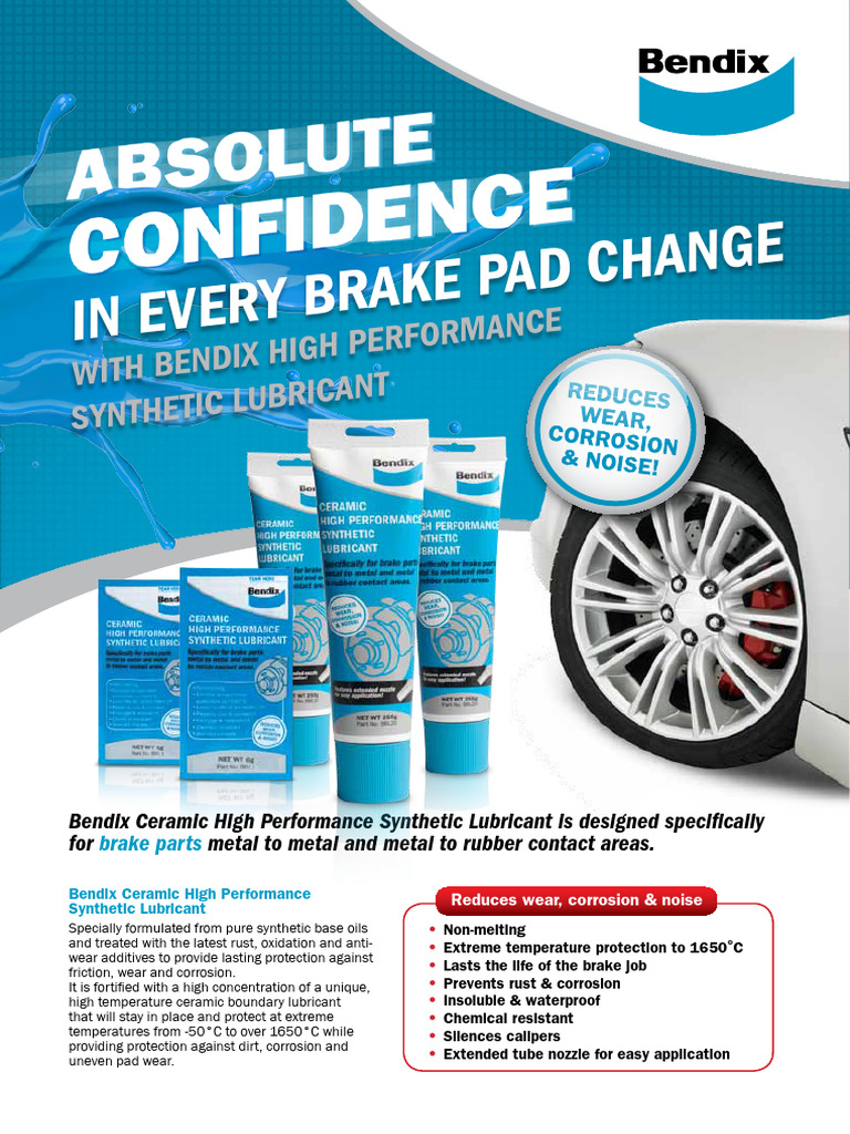 Bendix Ceramic Brake Lubricant | PDF | Lubricant | Brake