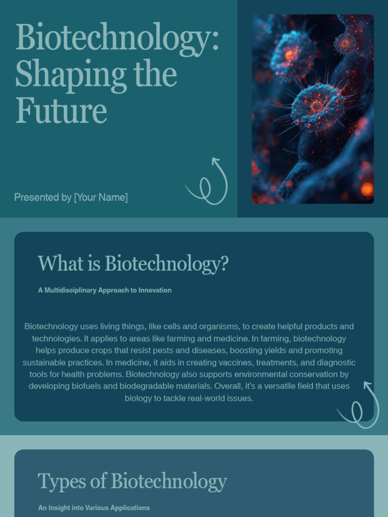 Presentation - Biotechnology Shaping the Future (1) | PDF ...