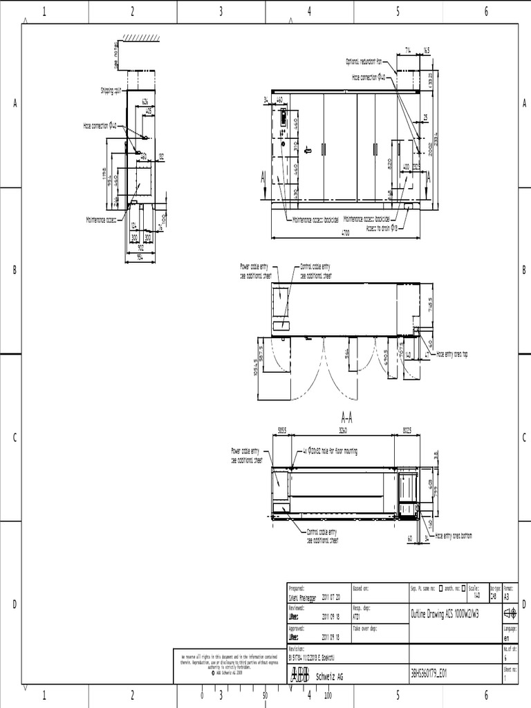3BHS360179 E01 RevB Outline Drawing ACS 1000W2 3 | PDF | Manufactured Goods