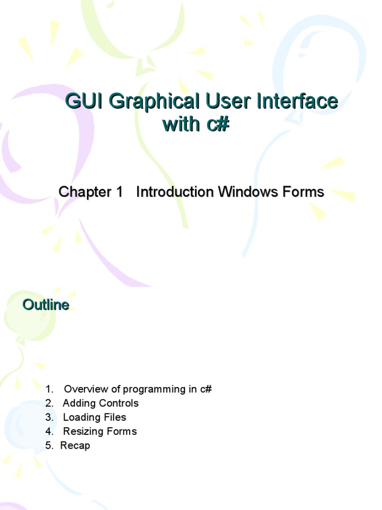 C# Windows Forms Programming Guide | PDF | C Sharp (Programming ...