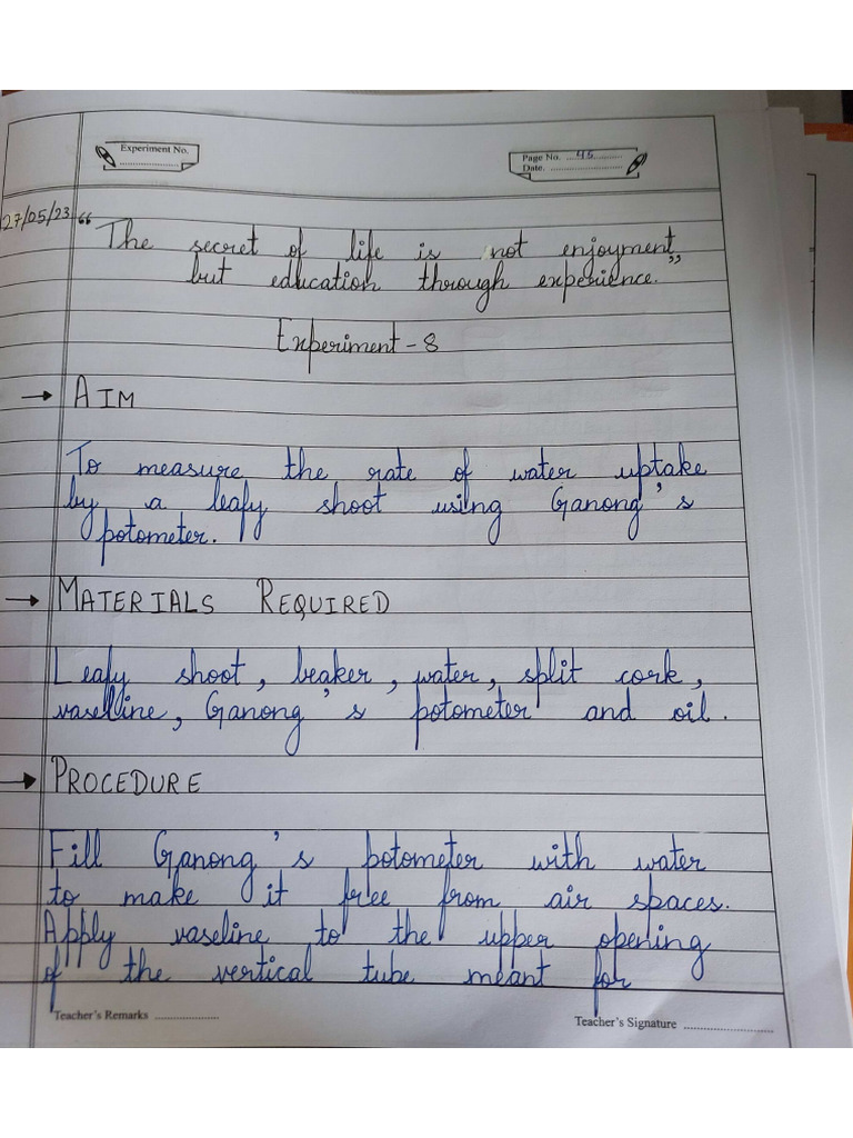 Experiment 8- Bio Lab Manual | PDF