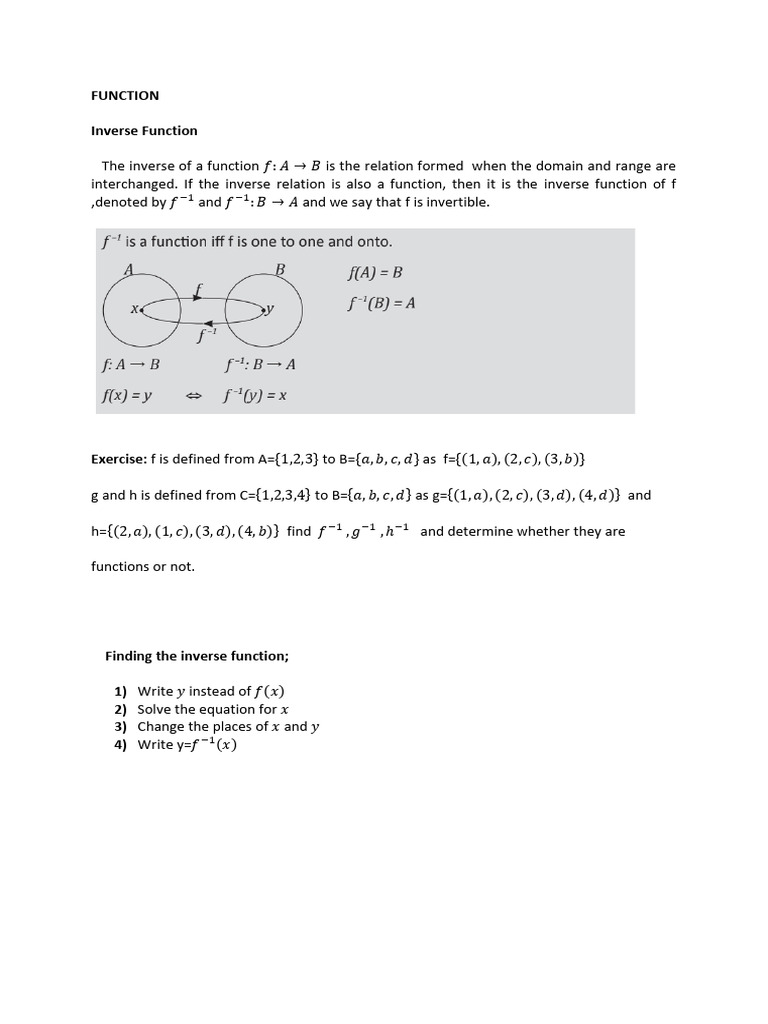 D 3.1.inverse and Composite Function | PDF