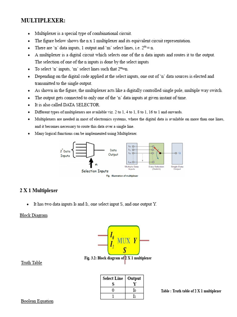 Mux, Demux, Encoder, Decoder | PDF | Digital Electronics | Computer ...