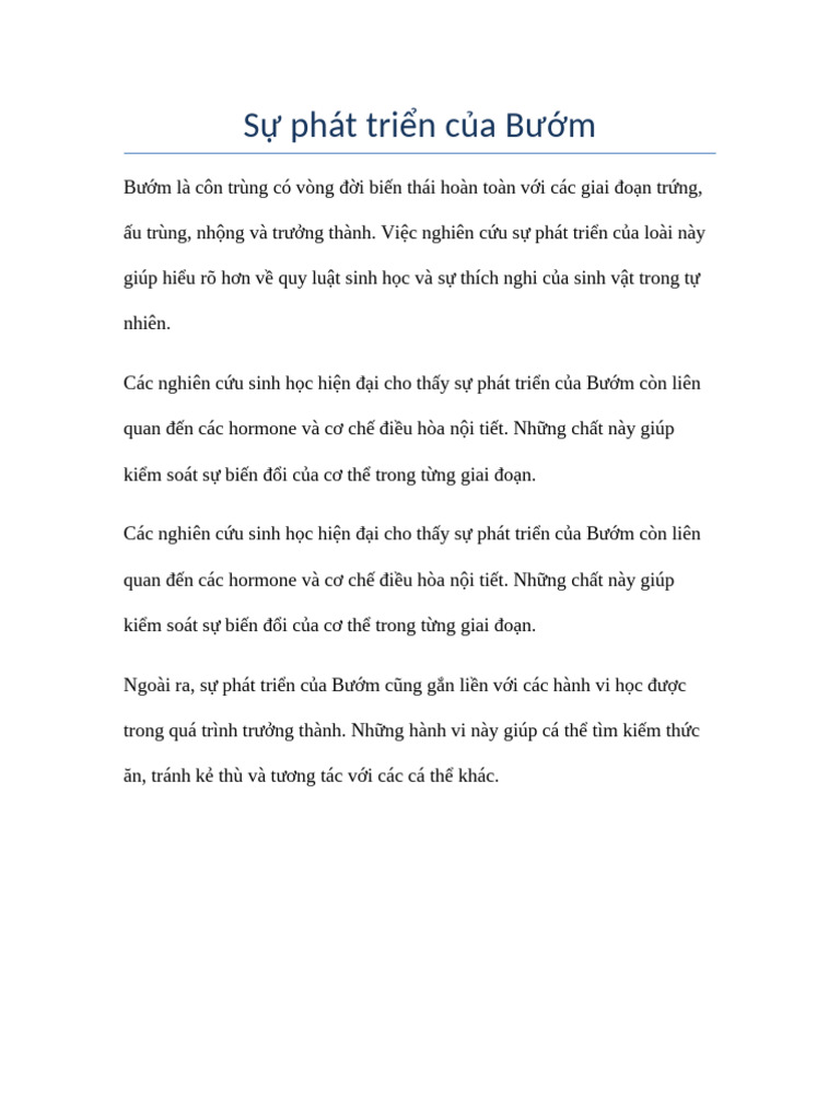 Su Phat Trien Bư M | PDF